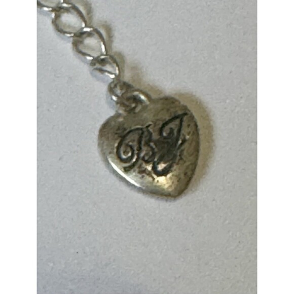 Betsy Johnson Necklace Double Strand Heart Cross Beaded Chain Silver Tone - Picture 4 of 5